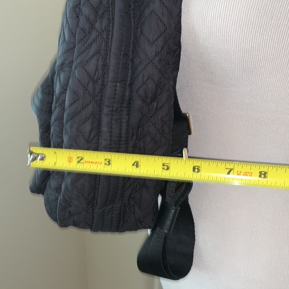 TORY BURCH GORGEOUS JET BLACK QUILTED BACKPACK - Picture 11 of 11